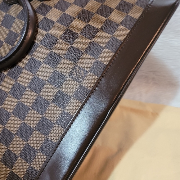 Authentic Louis Vuitton Damier Ebene Coated Canvas Leather Alma PM Satchel Bag - Picture 7 of 16